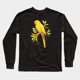 Yellow Indian Ringneck Parrot Long Sleeve T-Shirt